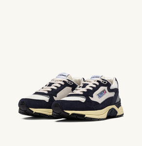 AUTRY Baskets Hyperway en Mesh et en Daim Space Argent