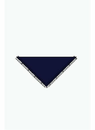 GANNI Wool Lace Triangular Scarf - Sky Captain