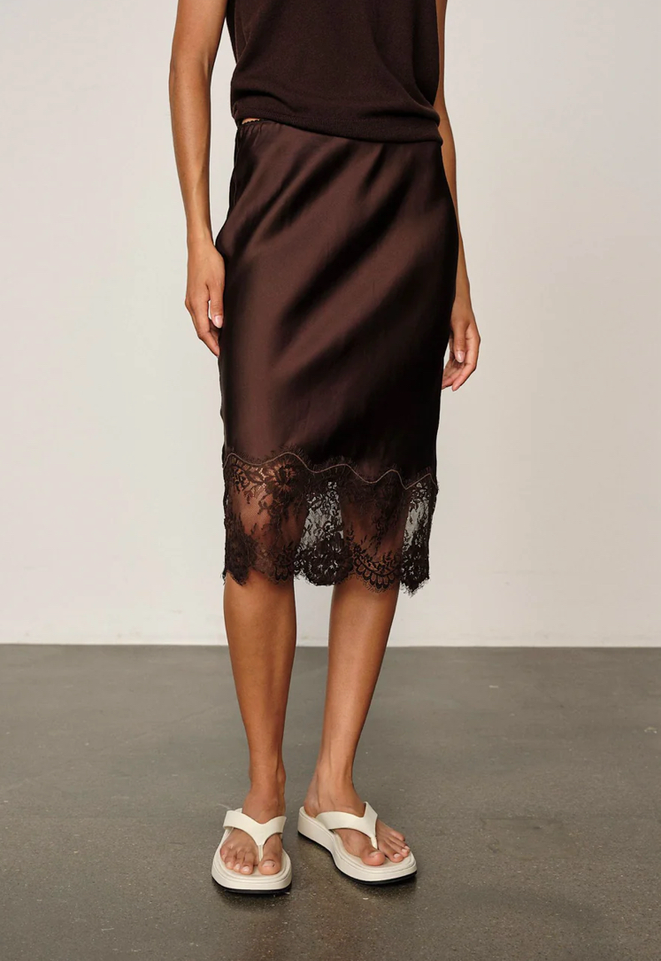 BIRGITTE HERSKIND Jupe Herbert Marron