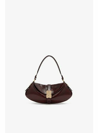 GANNI Sac B-Kat Deep Shine Burgundy