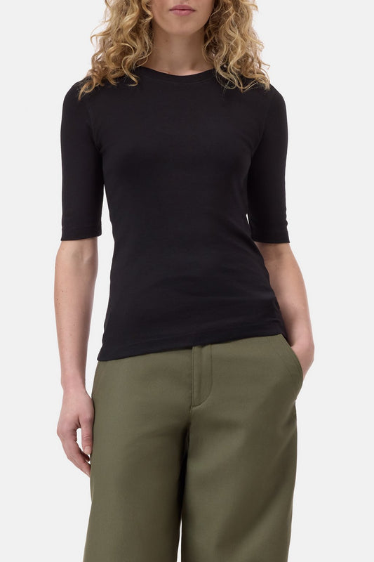 CLOSED T-shirt col rond noir, vue de dos
