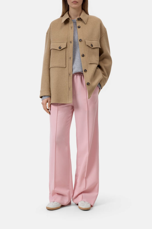 CLOSED Veste-chemise oversize beige sable, vue de face