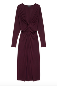 ANINE BING Robe Mathilde Bordeaux