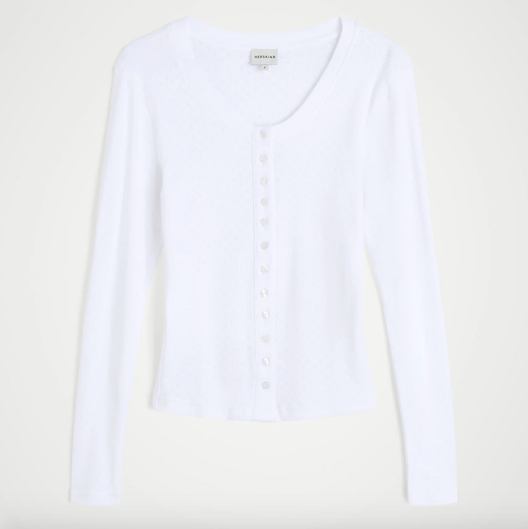 HERSKIND Cardigan Dylan Blanc Cassé