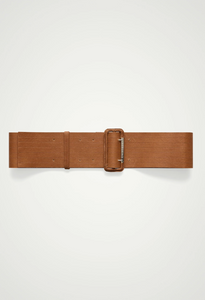 HERSKIND Ceinture Large en Cuir Cognac