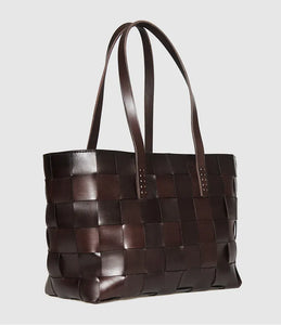 DRAGON DIFFUSION Sac en Cuir Japan Tote Brown