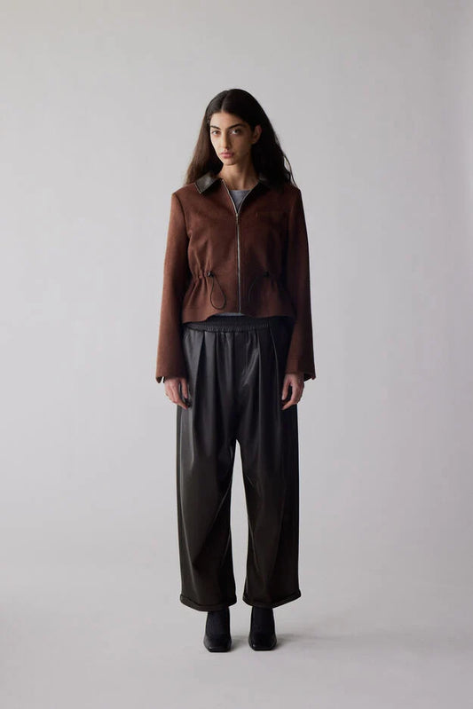 JOHNY Pantalon en Cuir Vegan Andre – vue 2