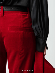 ZADIG&VOLTAIRE  Pantalon Velours Rouge