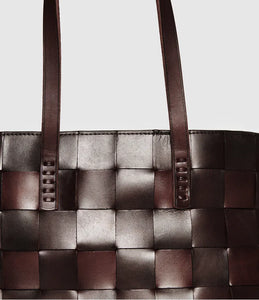 DRAGON DIFFUSION Sac en Cuir Japan Tote Brown