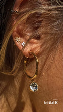 Charger l'image dans la galerie, Boucles d'Oreille Créoles avec Pendentif Strass FORTE_FORTE
