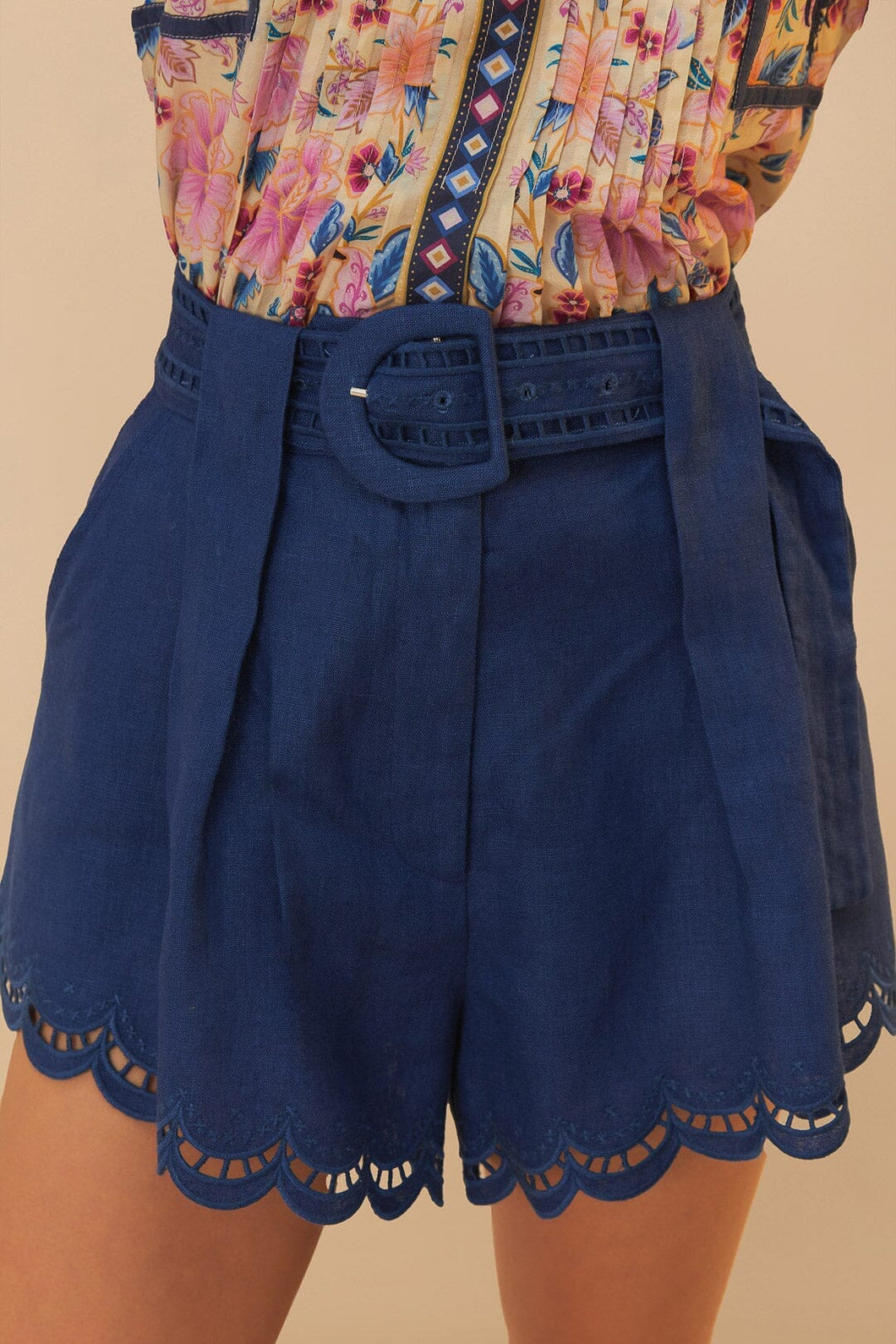 FARM RIO Short Richelieu Navy Blue