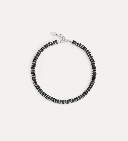 FORTE_FORTE Collier Ras de Cou Cristaux Noirs – vue 2
