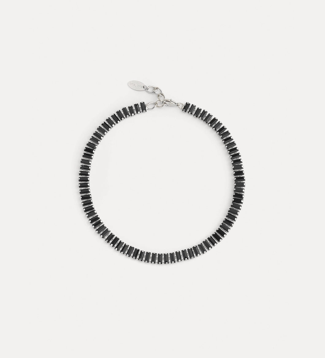 FORTE FORTE Collier Ras de Cou Cristaux Noirs