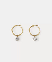 Charger l'image dans la galerie, Boucles d'Oreille Créoles avec Pendentif Strass FORTE_FORTE
