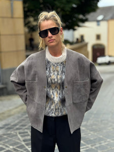 FORTE_FORTE Kimono en Daim Gris