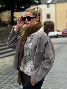 FORTE_FORTE Kimono en Daim Gris
