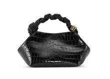 Charger l&#39;image dans la galerie, GANNI Black Croco Patent Small Bou Bag
