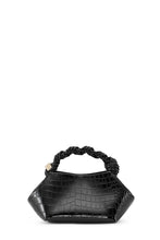 Charger l&#39;image dans la galerie, GANNI Black Croco Patent Small Bou Bag
