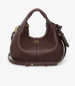 GANNI Mini Sac Hobo Marron