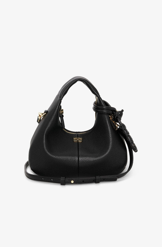 GANNI Sac Hobo Mini Noir