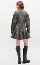 Charger l&#39;image dans la galerie, GANNI Robe Chemise Noire à Fleurs
