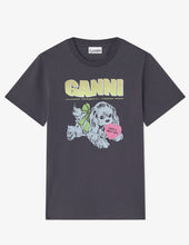 Charger l&#39;image dans la galerie, GANNI T-Shirt Noir Imprimé Chiot
