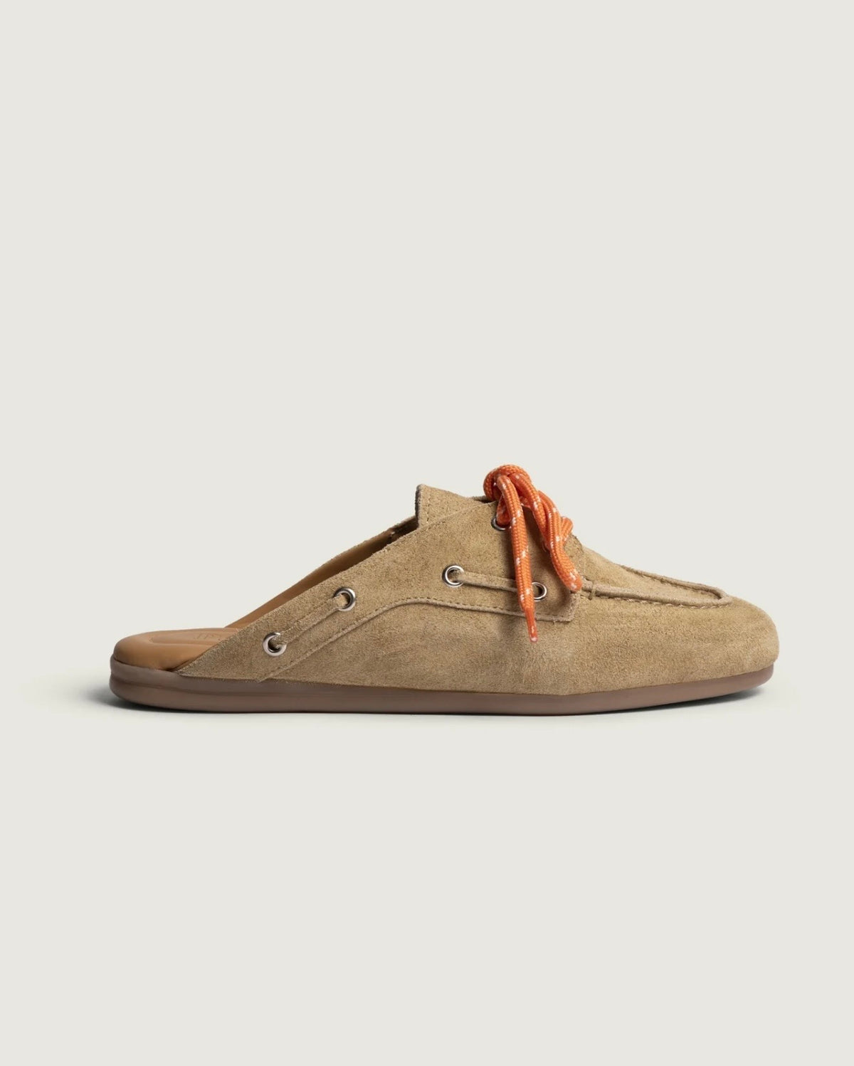 POSA Mules Boat Loafer Daim Brossé