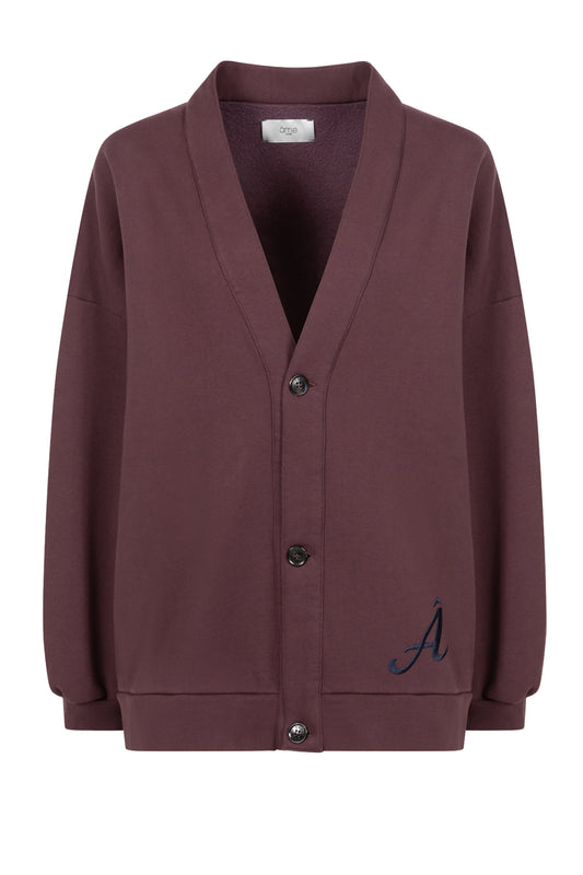 AME Cardigan Obligation Aubergine – vue 2