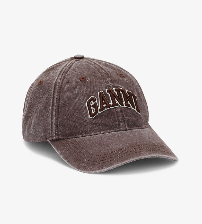 GANNI Casquette Plum en Toile Délavé