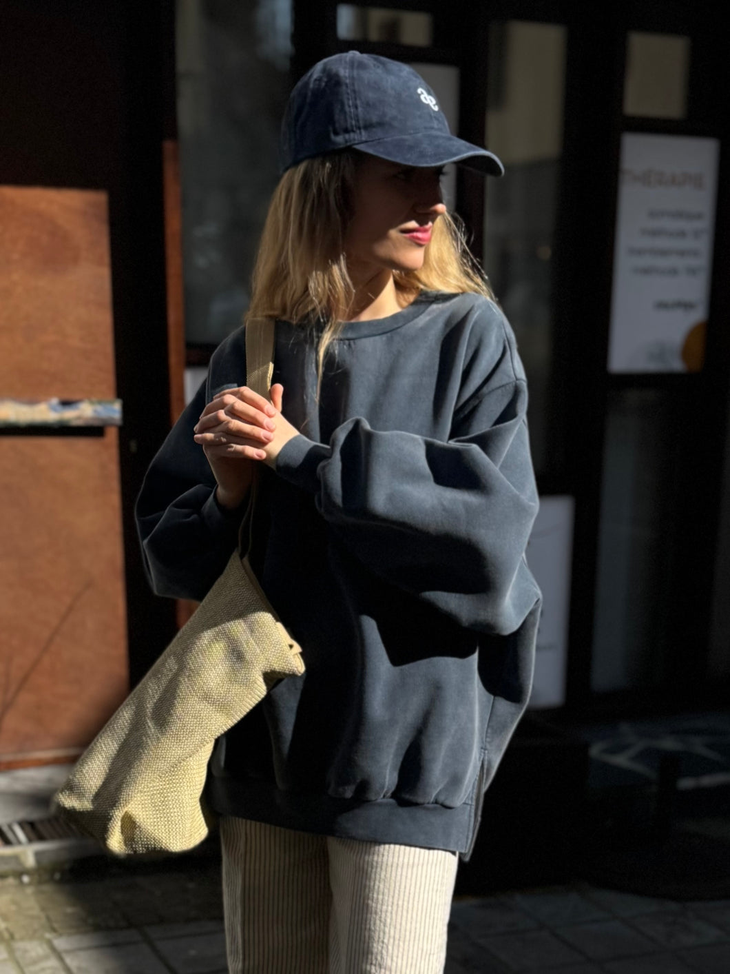 AME Ulla Oversized Sweatshirt | Vintage Navy