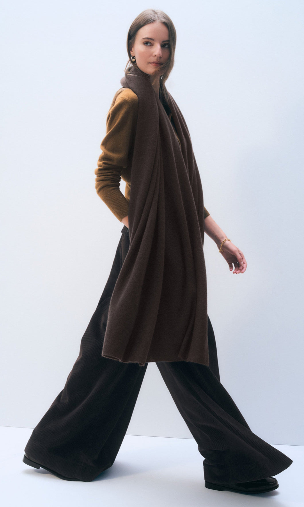 WHITE+WARREN Echarpe Cachemire Maple Brown