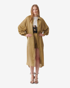 IRO Robe Chemise Baria Khaki Brown
