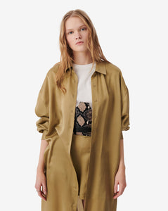 IRO Robe Chemise Baria Khaki Brown