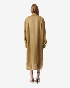 IRO Robe Chemise Baria Khaki Brown