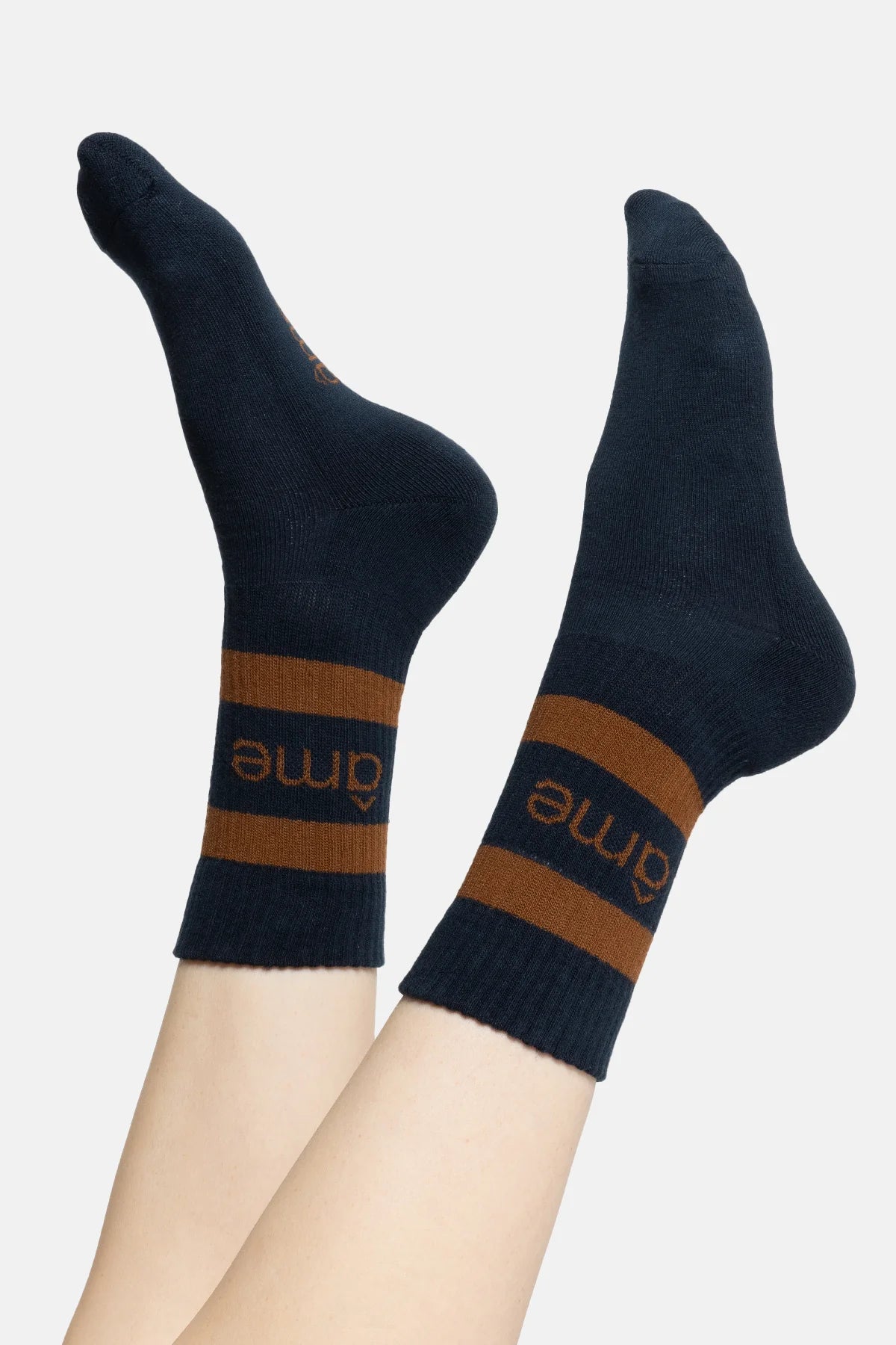 AME Chaussettes Diego Bleu Foncé & Camel