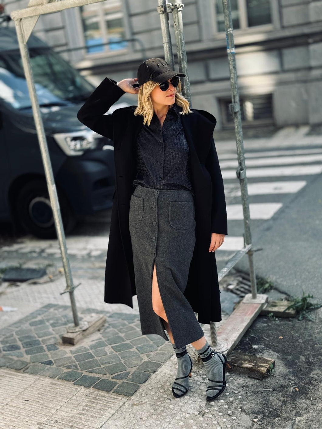 MARGAUX LONNBERG Jupe Jagger Green Grey
