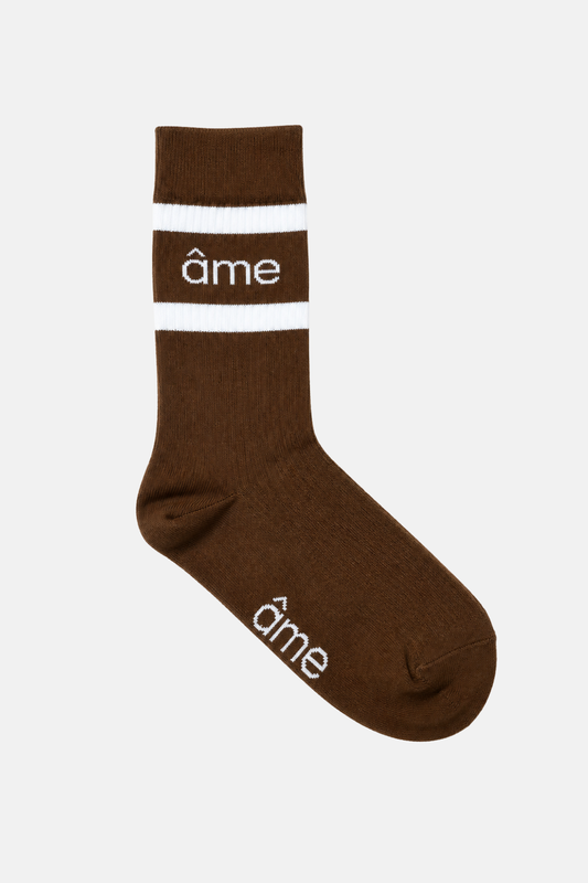 AME Chaussettes Kanye Camel et Blanc