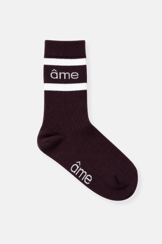 AME Chaussettes Kanye Blanc et Prune