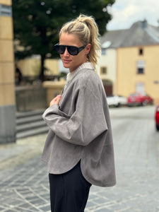 FORTE_FORTE Kimono en Daim Gris