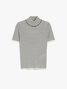 MaxMara T-shirt Col Roulé en Laine et Soie