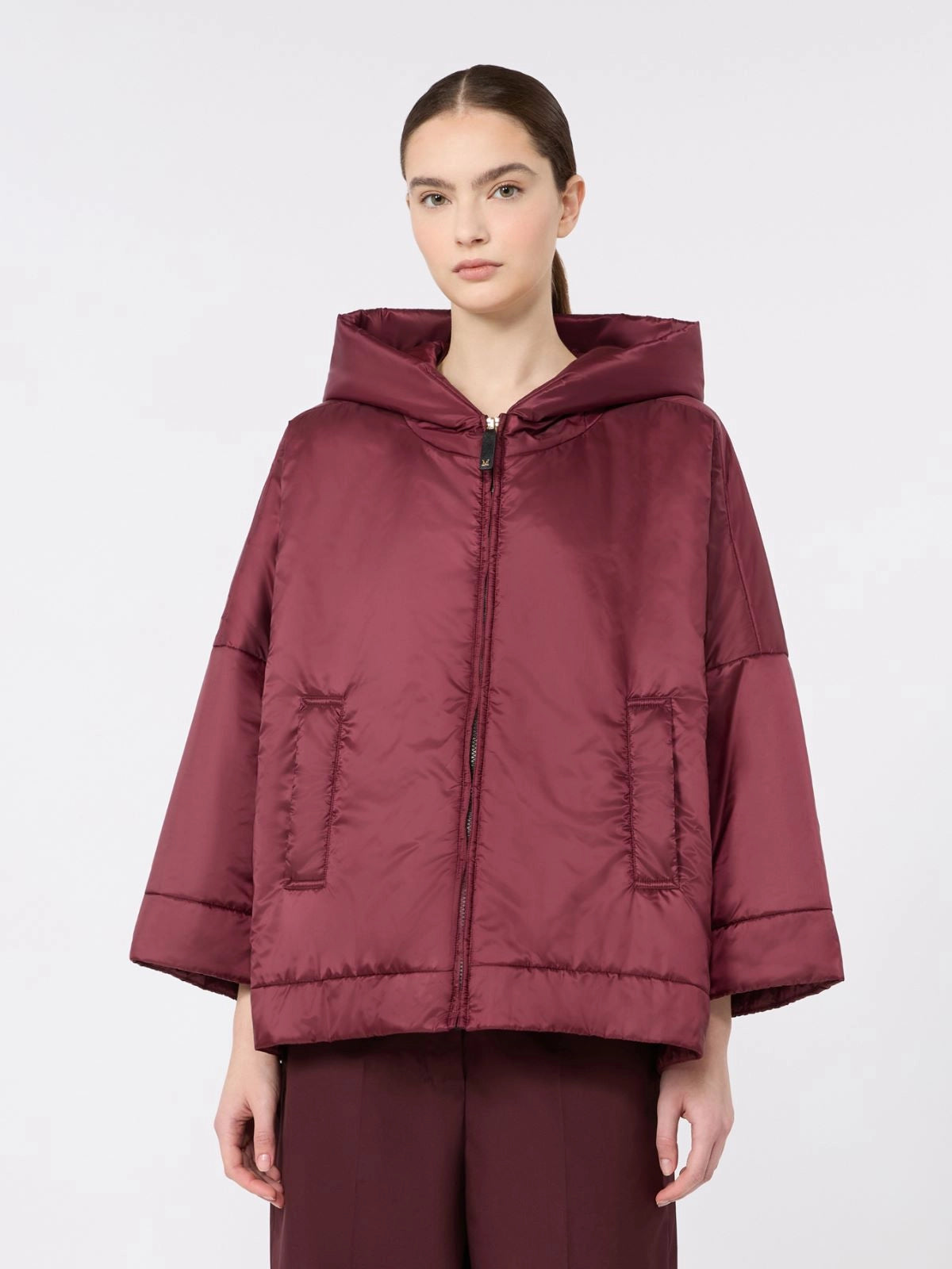 MAX MARA THE CUBE Manteau Matelassé Fiore Rubis