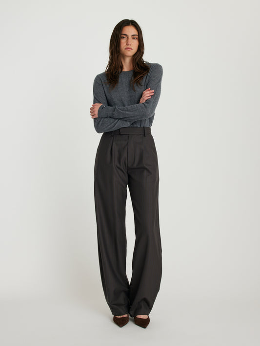 MARGAUX LONNBERG Pantalon Cesare Brown Stripes
