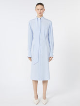 Charger l&#39;image dans la galerie, MaxMara Robe Chemise avec Écharpe Ciel
