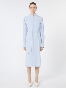 MaxMara Robe Chemise avec Écharpe Ciel
