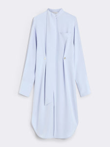 MaxMara Robe Chemise avec Écharpe Ciel