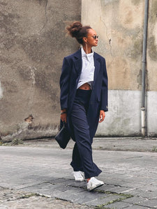 Long Manteau Bleu Marine MARGAUX LONNBERG