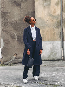 Long Manteau Bleu Marine MARGAUX LONNBERG