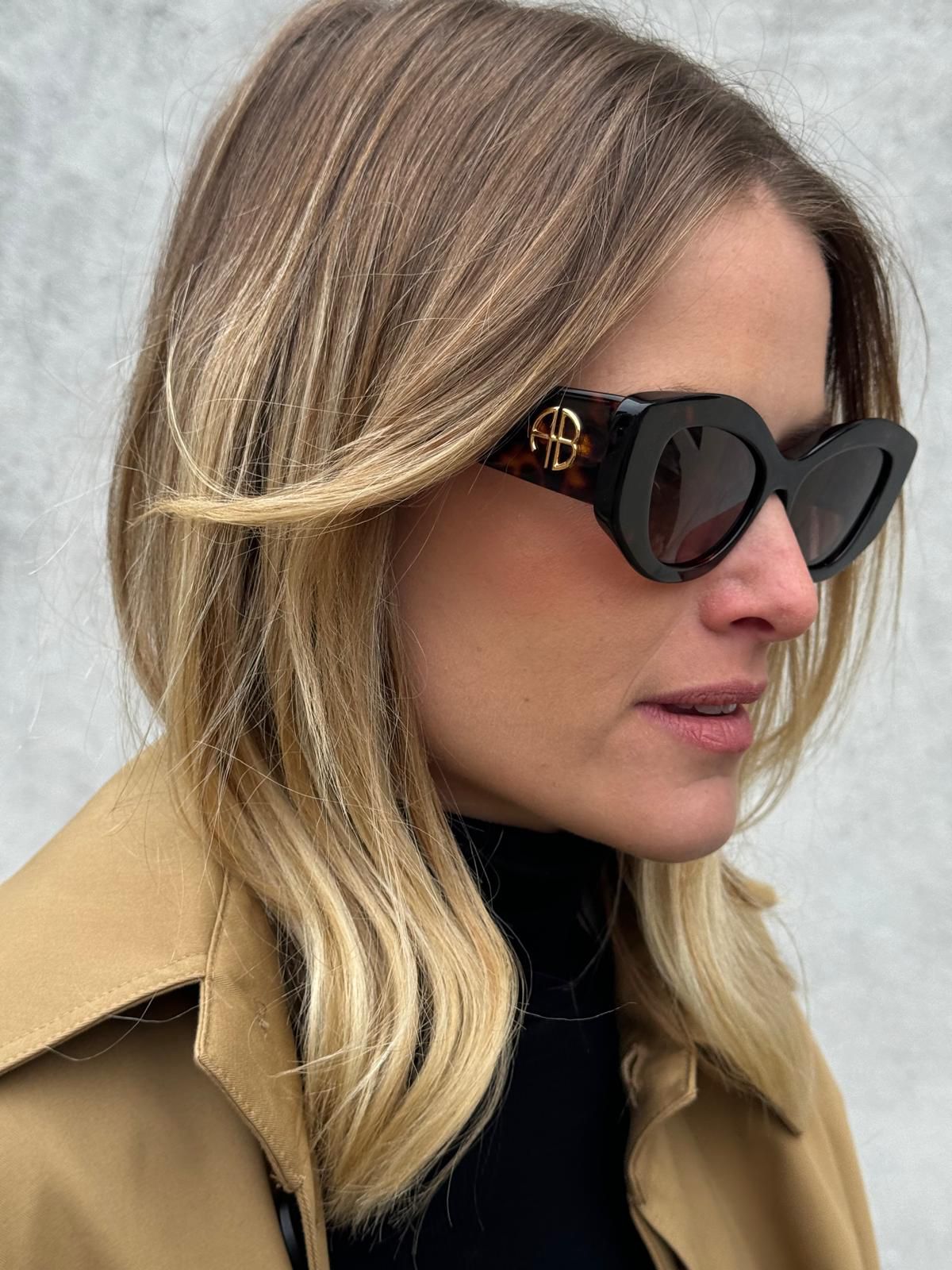 ANINE BING Lunettes de soleil Rennes Tortoise - Initial K  display picture 1