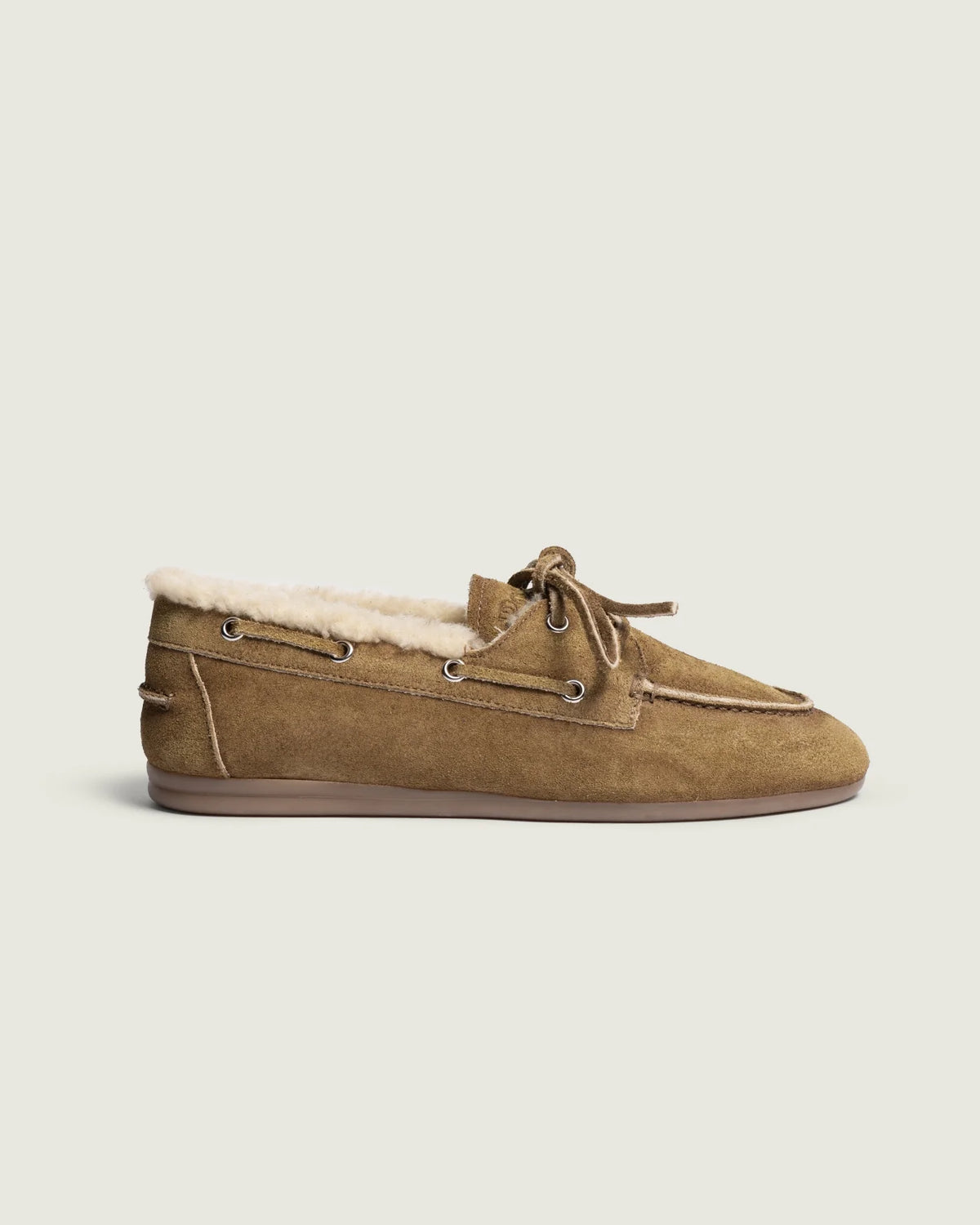 POSA Mocassins Bateau Fourrés Beige