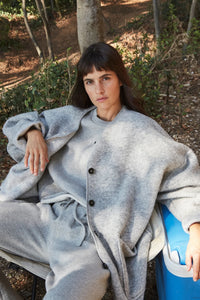 AME Hannah Wooly Oversized Jacket | Light Grey